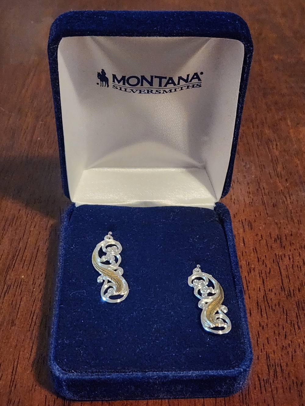 NEW Montana Silversmiths Drop Feather Dangle Earrings ER4815 Two-tone ER-2T